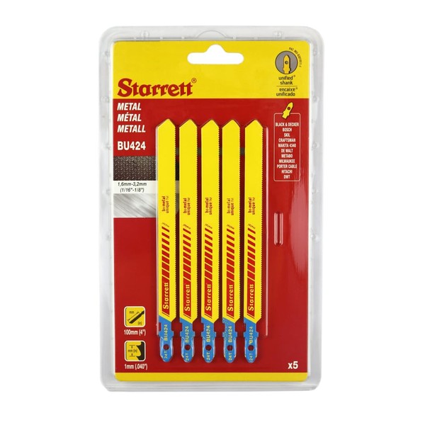 Starrett Metal Cutting Jigsaw Blades - Pack of 5 -