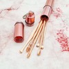 Portable Stainless Steel Ear Pick Set Rose Gold 2ea