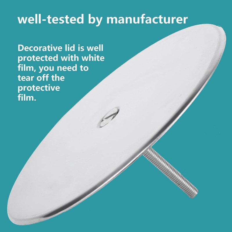 7" Decorative Cleanout Access Covers Plate, Flat Design Cover and