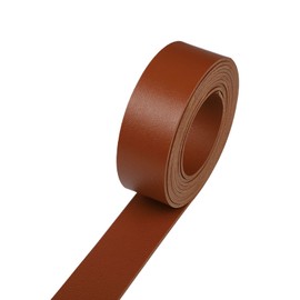 Picheng Double Sided Brown Smooth Leather Strip 72 Inches Long (1 inches Wide) Very Suitable for for Pet Collars, Traction Ropes, Belts, handles, Leather Watch straps DIY Craft Projects (Brown)