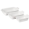 Le Creuset Stoneware Heritage Set 3 Rectangular Dishes, White