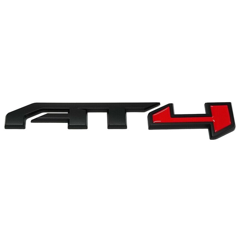 3Pcs AT4 Emblems Sierra 3D Side Door Rear Tailgate Badge