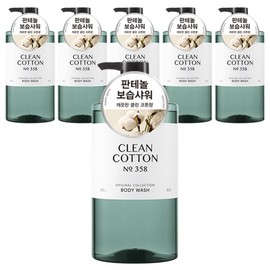 Happy Bath [Vegan Life] Happy Bath Original Collection Body Wash Clean Cotton Scent, 910g, 6 Pieces / [비건라이프] 해피바스 오리지널 컬렉션 바디워시 클린코튼향, 910g, 6개