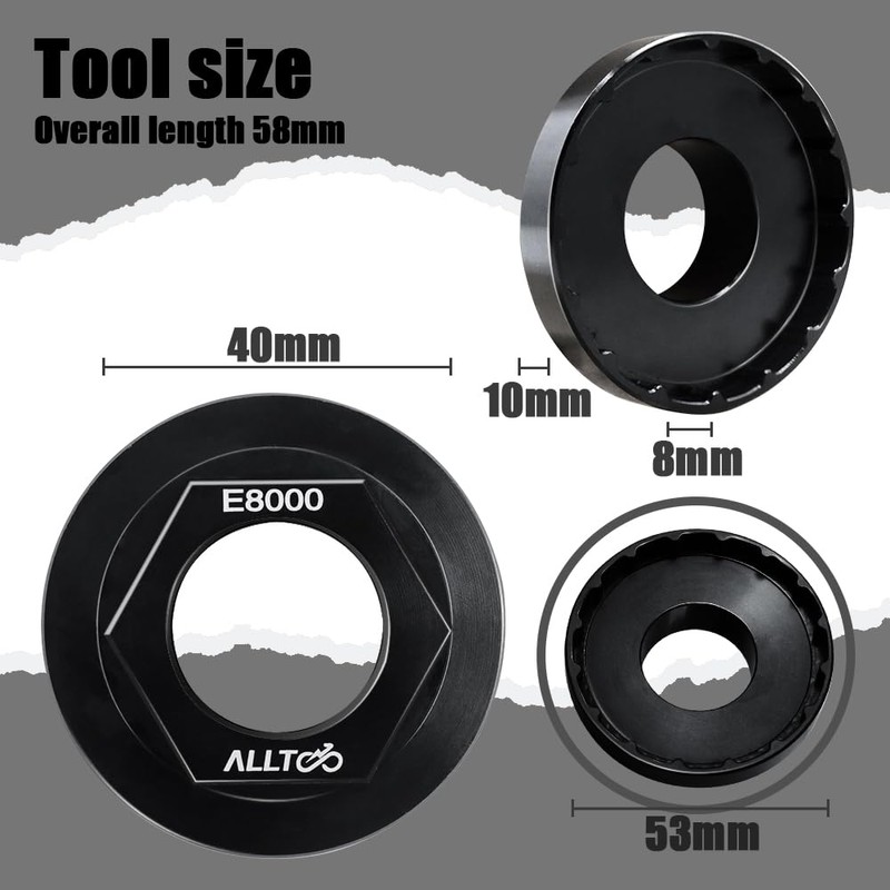 ALLTOO Crankset lockring installation and removal tool for Shimano Steps