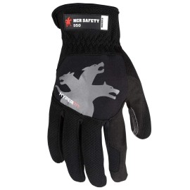 Mcr Safety 950m Hyperfit Mechanics Work Gloves Black Medium