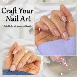 Vnicesli Jelly Light Pink Nude Gel Nail Polish Kit, 2 Colors Translucent Sheer Nude Pink Nail Polish Soak Off LED Nail Varnish Natural Icy Jelly Pink Nude Gel Polish Set