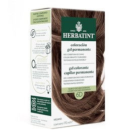 HERBATINT, Coloración Permanente para Cabello en Gel - color RUBIO OSCURO DORADO 6D - 170 ml - Sin Amoníaco - 100% Cobertura de Canas - para Pieles Sensibles - con 8 Extractos Naturales BIO