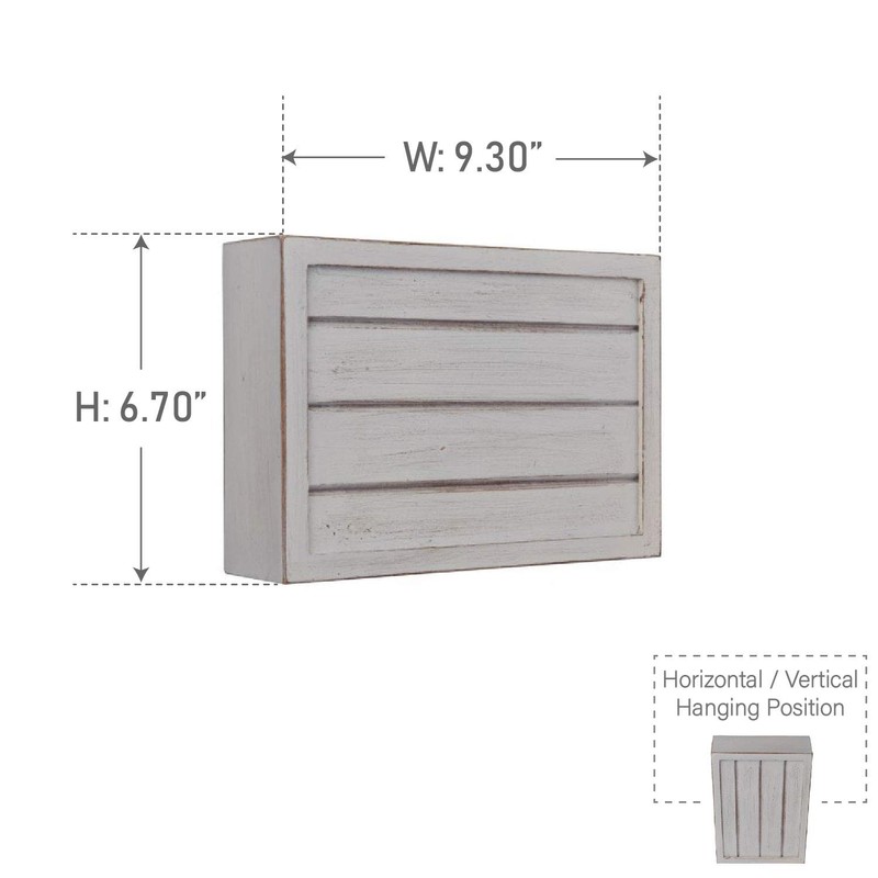 Craftmade CH1305-WW Designer Shiplap Door Chime, Whitewash (6.7"H x 9.3"W)