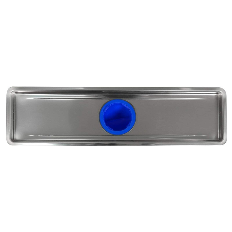 Fleximatic 2627 Coladera alargada minimalista, rejilla de acero inoxidable, con