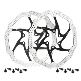 Dymoece Bicycle Brake Disc 160 mm/180 mm 6-Hole Compatible with Mountain Bike MTB Road Bike BMX