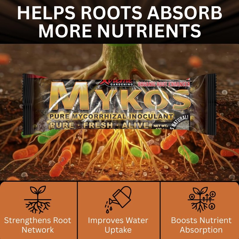 Xtreme Gardening Mykos Mycorrhizae for Plants 100g (3.5oz) – Granular