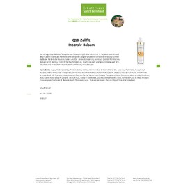 Sanct Bernhard Q10 Zellfit Intensive Balm 50 ml Cream 50 g