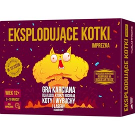 Rebel | explodierende Kätzchen: Party (stille Version) Edition PL | Gesellschaftsspiel | Für Kinder und Erwachsene | Party | Alter 12 Jahre und älter