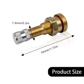 WJUAN Tyre Valve 2, Model V3-20-1, 45 mm, Scooter Tyre Valve, Pure Copper Tyre Valves, Embedded, Suitable for Cars, Trucks, Motorcycles