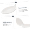 Mikinona 1Pc Ceramic Spoon Rest for Caviar Sauces Elegant Black