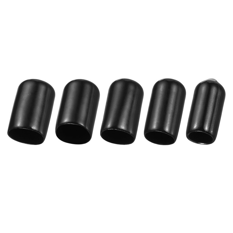 uxcell 50pcs Round Rubber End Caps Protective Caps 6mm 7mm