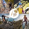 TIEGUANJIA 2Pcs Vintage Pocket Compass with Distress Whistle Waterproof Military