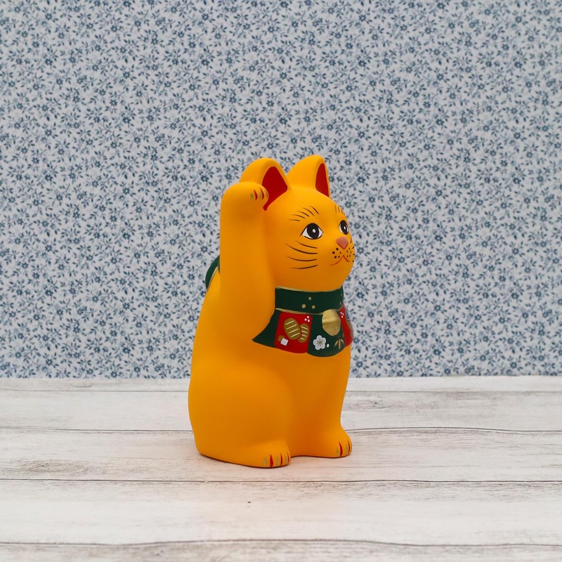 Yakushi Kiln Maneki Neko (Yellow, Small), Lucky Dzukushi (Includes Lucky