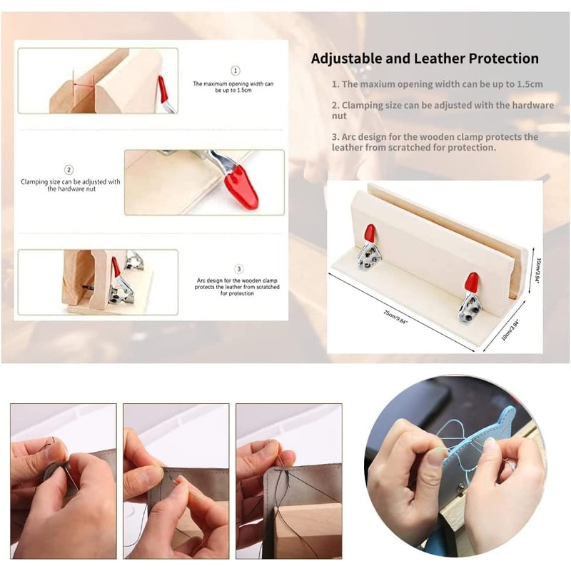 Leather Sewing Horse Clamp, Leather Craft Hand Sewing Horse Improved