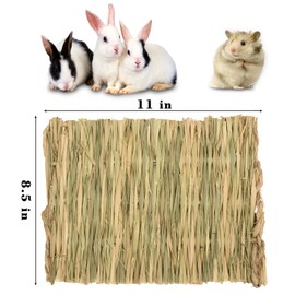 Grass mat for Rabbit Bunny Sangle Sopffy 6 Pcs,Rabbit Hay Mat,Small Animal Cages Hay Mat,Rabbit Grass Mat,Nesting and Toys for Guinea Pig Parrot Rabbit Bunny Hamster Chinchilla Squirrel