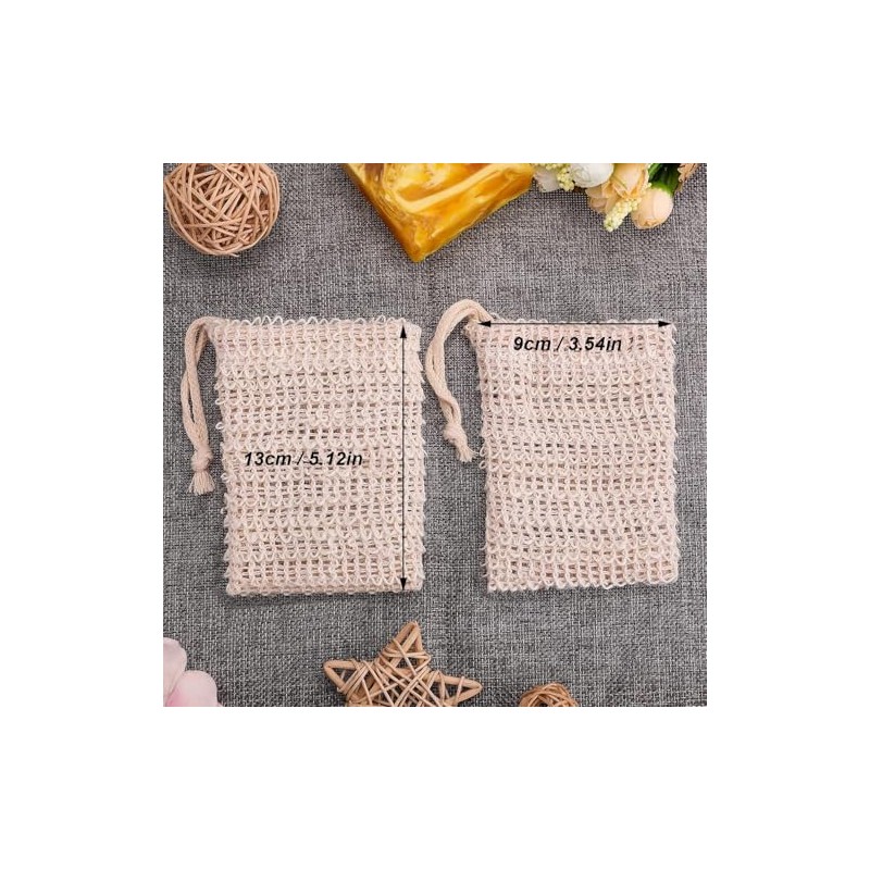 Triko Bolsa de Jabón de Sisal Natural, Juego de 5