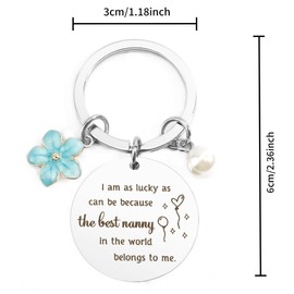 Keyring Nanny Mothers Day Gifts Grandma Gifts Nanny Gifts from Grandchildren Nanny Birthday Gifts Mothers Day Gifts for Nan Nana Granny Nanna Nannie Gran Gifts for Birthday Mother's Day Christmas