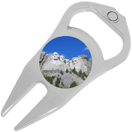 NewCharms Mount Rushmore Golf Ball Marker Divot Repair Tool Bottle Opener