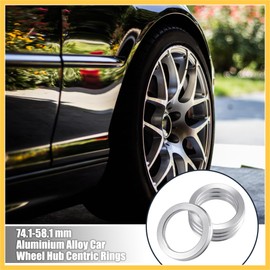REPAIROCK 4pcs OD 74.1mm to ID 58.1mm Aluminum Alloy Car Auto Hub Centric Rings Wheel Bore Center Spacer Auto Replacement Parts