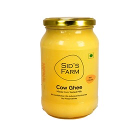 Sid's Farm Cow Ghee | Granular Texture, Rich Aroma | Antibiotic and Hormone-Free | No Preservatives | USDA, FSSAI, ISO, APEDA Certified | 350g