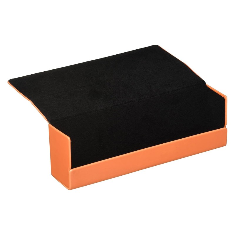 テーシーケース メガネケース おしゃれ ハード ケース 四角 スチール アルミニウム ポリウレタン オレンジ