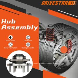 DRIVESTAR 515177 (4WD) Heavy Duty Front Wheel Bearings and hub Assembly with 6 Lugs Fits for 2018 2019 2020 Ford F-150 4x4, w/ABS