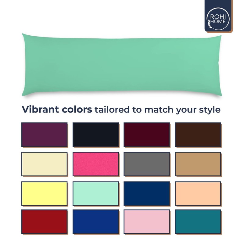 Rohi Bolster Pillow Cases - Soft & Breathable Polycotton Long