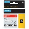 Newell 1805422 Vinyl Labels 3/4-Inch x18-Ft White/Red