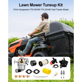 Carburetor Carb Fit for Husqvarna YTA 24V48 YTA 22V46 Yard Tractor YTA24V48 YTA22V46 Oil Filter Fuel Pump Replace 960430214-00