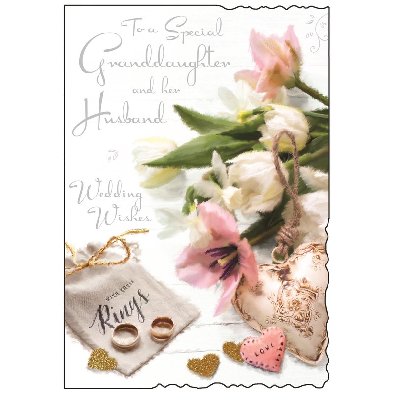 Granddaughter & Her Husband Wedding Day Card