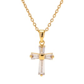 ALRNBY Cross Necklace for Women & Men: Gold/Silver Layered Cross Pendant with Crown, Jesus Rosary Necklace - Christian Gift, Sparkly Black Rhinestone Jewelry