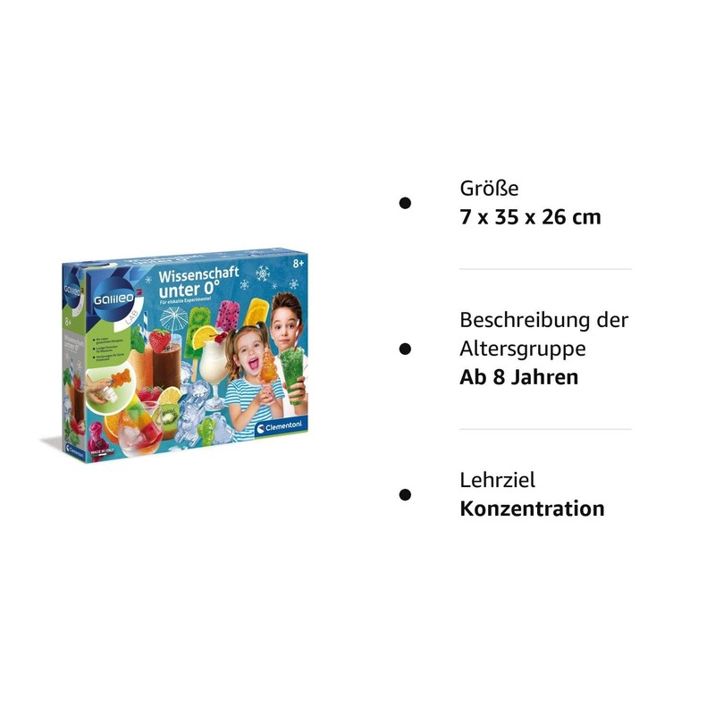 Clementoni 59166 Galileo Lab Science Under 0° Experiment Set for