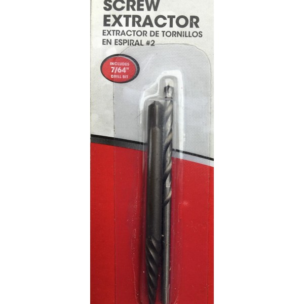 AUTOCRAFT #2 SCREW BOLT EXTRACTOR REMOVER EASY OUT WITH DRILLS