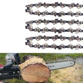 3-Pack 12 Inch Chainsaw Chain R45, 3/8" LP Pitch - .043" Gauge - 45 Drive Links fit for CRAFTSMAN CMCCS620 DeWalt DCCS620 RY40500 Black & Decker LCS1240B Worx WG38