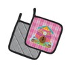 Caroline's Treasures BB6899PTHD Easter Rabbit's House Pair of Pot Holders,
