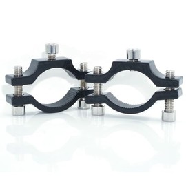 Universal Black Metal Pipe Clamp Adjustable Max 1.45'' Min 0.74'' 2PCS for Turn Signal Headlight Fog Light Spotlight Motorcycle ATV Bicycle Bike Scooter