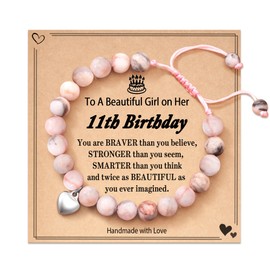 FYUKISS Birthday Gifts for Girls, 11 Year Old Girl Gift Ideas, Sweet 11 Birthday Bracelet Decorations Gifts for Sister Daughter Granddaughter