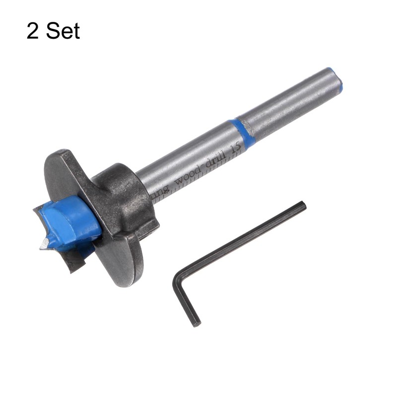 QUARKZMAN 2 x Forstner Drill Bits 15 mm (3/5 Inch)