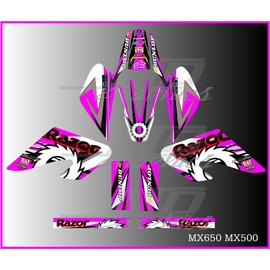 Razor MX500 MX650 graphics kit decals THICK AND HIGH GLOSS
