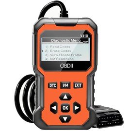410orange-OBD2 Scanner Diagnostic Tool - Quickly Erase Engine Light Fault Code Scanner Tool with Reset, DTC, Data Stream, I/M Readiness, Car & Truck Scan Tool for All Vehicles Since 1996