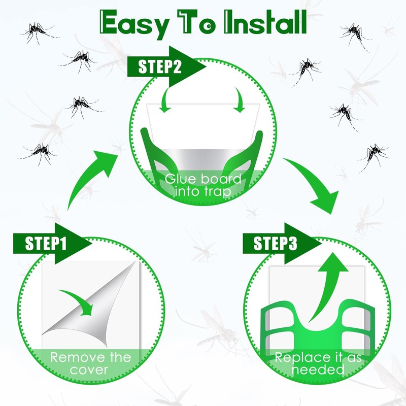 40 Pack Replacement Fly Glue Boards Sticky Cards Mosquito Trap