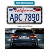 RCKJNJ American Flag License Plate Frames- Heavy Duty Stainless Steel