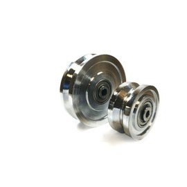 4" 6" V-Groove Sliding Gate Wheel Zinc Plated 3,000 lb Capacity (6"-2 PK)