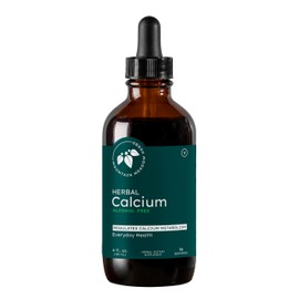 Mountain Meadow Herbs Herbal Calcium – Vegan Liquid Calcium Supplement for Bone & Teeth Support, High Absorption Plant-Based Formula for Adults & Kids - 4 oz