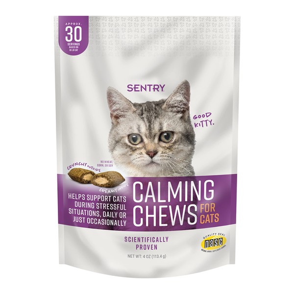 Sentry Calming Chews for Cats, Calming Aid Helps to Manage